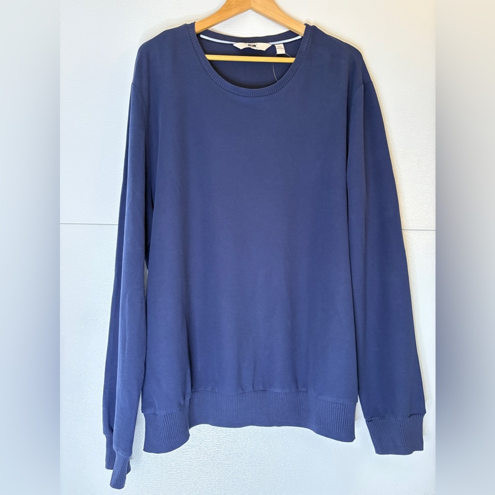 Joseph  Abboud‎ NWT Men’s Crewneck Pima Cotton Sweater in Navy Blue Size XXL